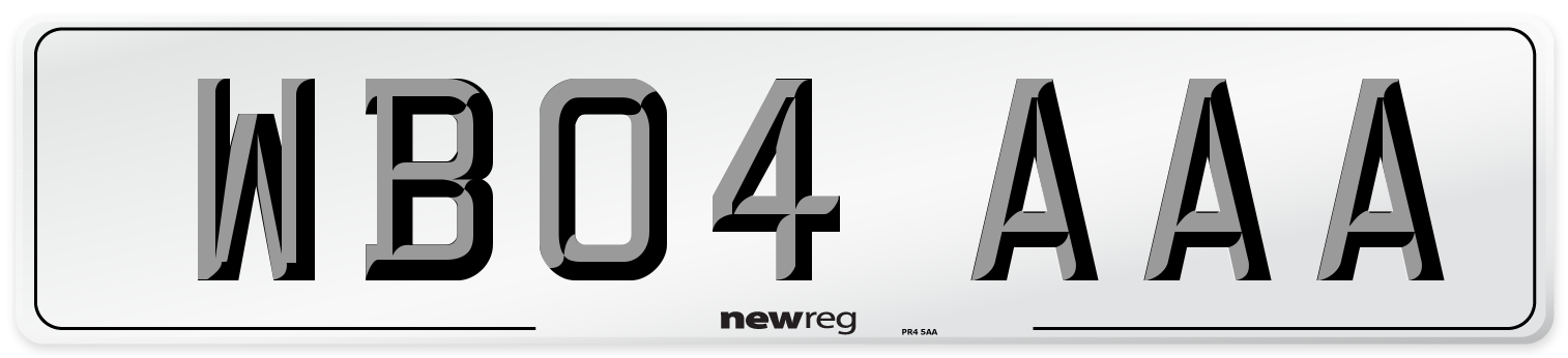 WB04 AAA Number Plate from New Reg